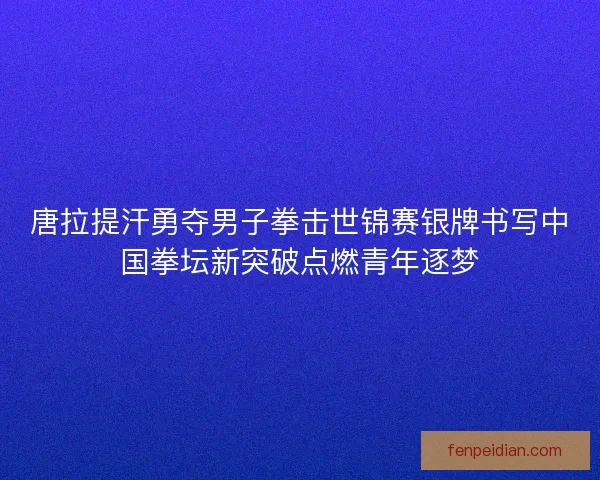 唐拉提汗勇夺男子拳击世锦赛银牌书写中国拳坛新突破点燃青年逐梦